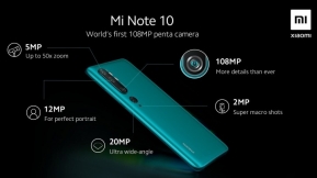 เผยข้อมูลกล้องทั้ง 5 ตัวของ Xiaomi Mi Note 10 สมาร์ทโฟนรุ่นแรกของโลกที่มีกล้อง 108 ล้านพิกเซล